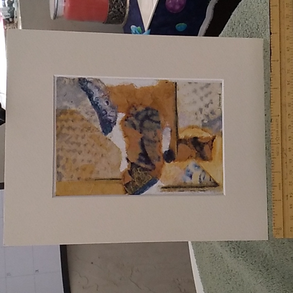 Crafted construction abstract art by joan hayward
